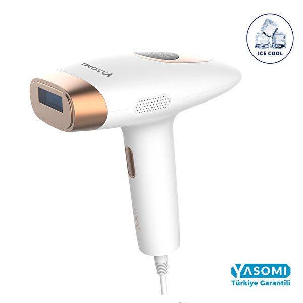 Yasomi Yasomi AI17 Buz Başlıklı 990000+ Atım Beyaz Lazer Epilasyon Cilt Gençleştirme ve Akne Giderici Cihazı (Yasomi Türkiye Garantili)