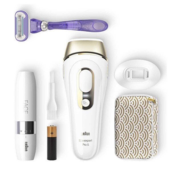 Braun Silk·expert Pro5 PL5139 400.000 Atımlı Yeni Nesil IPL Lazer Epilasyon + Braun FS 1000 Mini Düzeltici