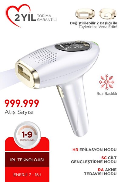 Torima BHRL-09 Buz Başlıklı IPL Beyaz Lazer Epilasyon Cihazı