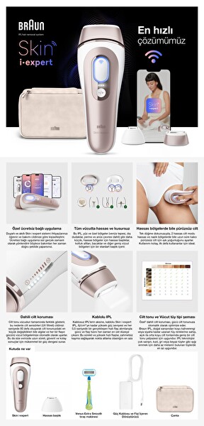 Braun PL7147 IPL Skin i·Expert Evde Tüy Alma Çanta Gillette Venus 2 Başlık IPL