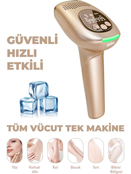 Sinbo SEL-6044 999.999 Atım IPL Cihazı - Gold