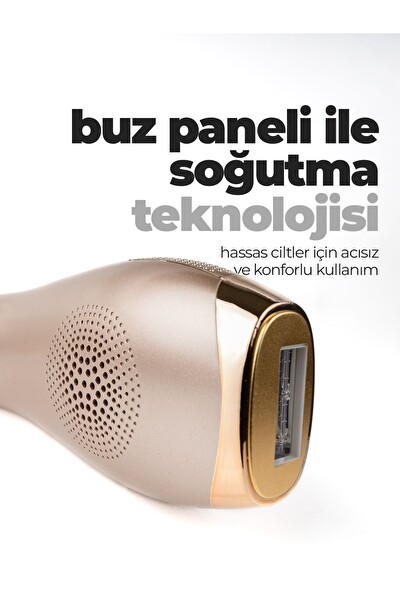 PiranTech BHRL-10 Buz IPL Lazer Epilasyon Altın