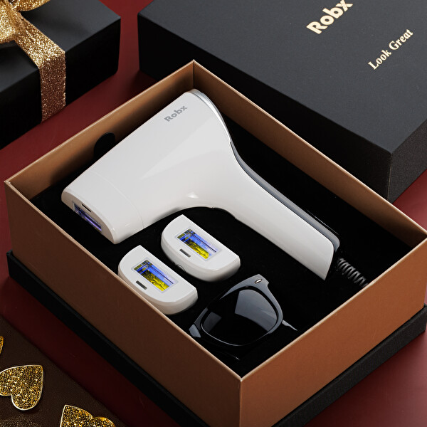 Robx A05 IPL 3 Milyon Atım 3 Başlık Akıllı Cilt Tanıma En Hızlı Seri Atım Buz Soğutma Epilasyon Cihazı