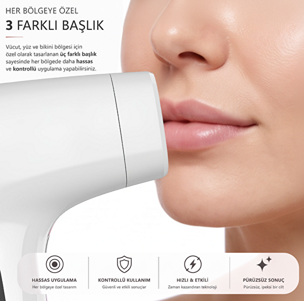 Robx A05 IPL 3 Milyon Atım 3 Başlık Akıllı Cilt Tanıma En Hızlı Seri Atım Buz Soğutma Epilasyon Cihazı