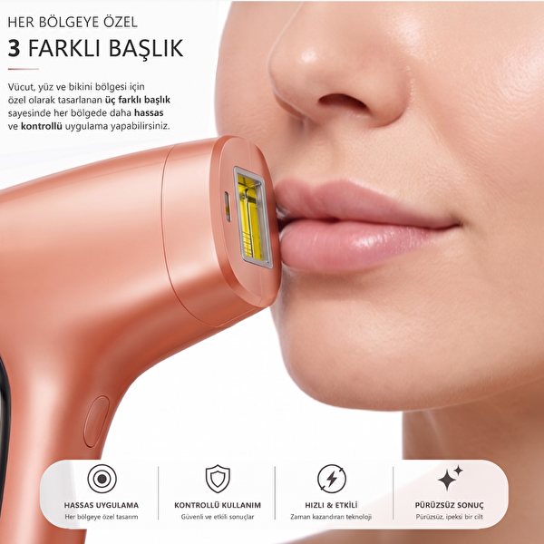 Robx A05 IPL 3 Milyon Atım 3 Başlık Akıllı Cilt Tanıma En Hızlı Seri Atım Buz Soğutma Epilasyon Cihazı