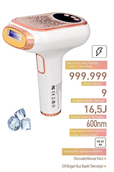 Bright Elegance BE-9077F 999.999 Atım Otomatik Manuel Mod Buz Başlık Ultra Hızlı Profesyonel Lazer