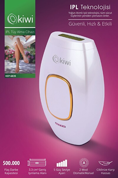Kiwi KEP-6835 500.000 Atım Otomatik IPL Lazer Epilasyon