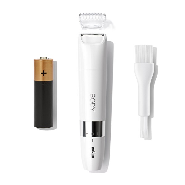 Braun Body Mini Trimmer BS1000 Vücut Tüy Kesme Makinesi - Düzeltici Tarak - Pil Ve Temizleme Fırçası