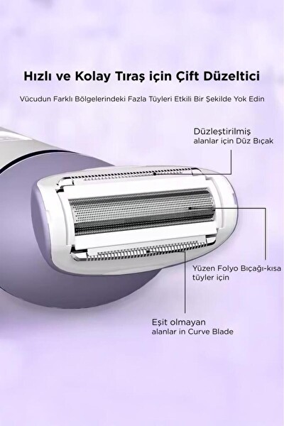 Başkenttekno TEP-02 6 Başlıklı Islak Ve Kuru Kablosuz Epilatör Beyaz