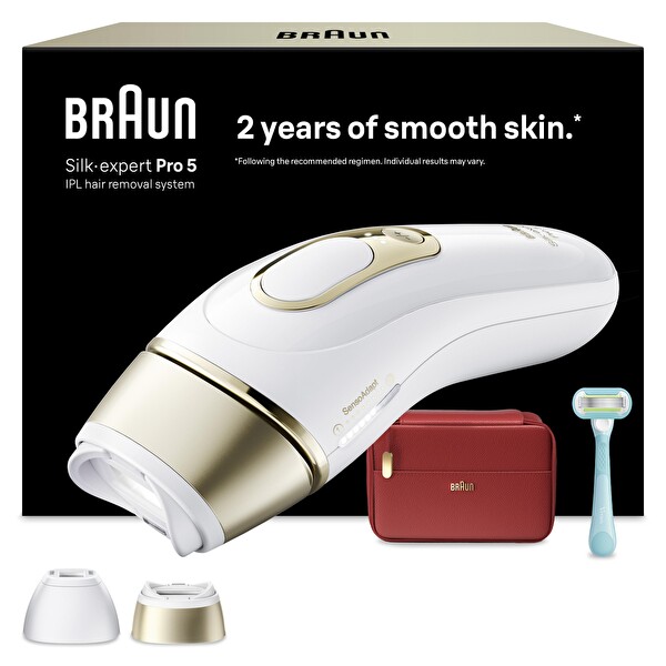 Braun PL5221 IPL Silk Expert Pro 5 Evde Lazer Tüy Alma - 2 Başlık - Çanta - Gillette Venus