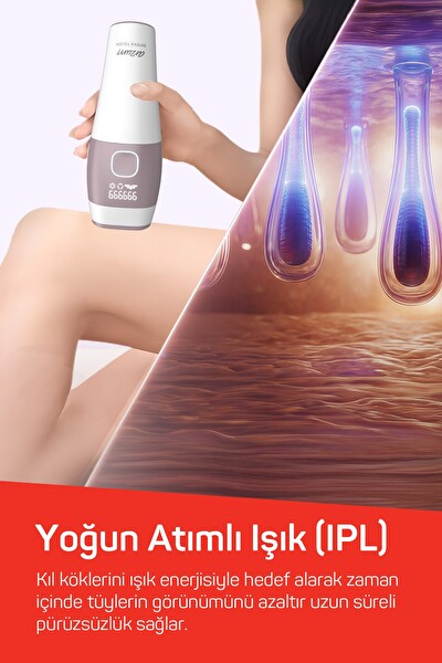 Arzum AR5176 Sateen Touch Soğutma Fonksiyonlu 5 Yoğunluk Ayarı IPL Lazer Epilasyon Cihazı
