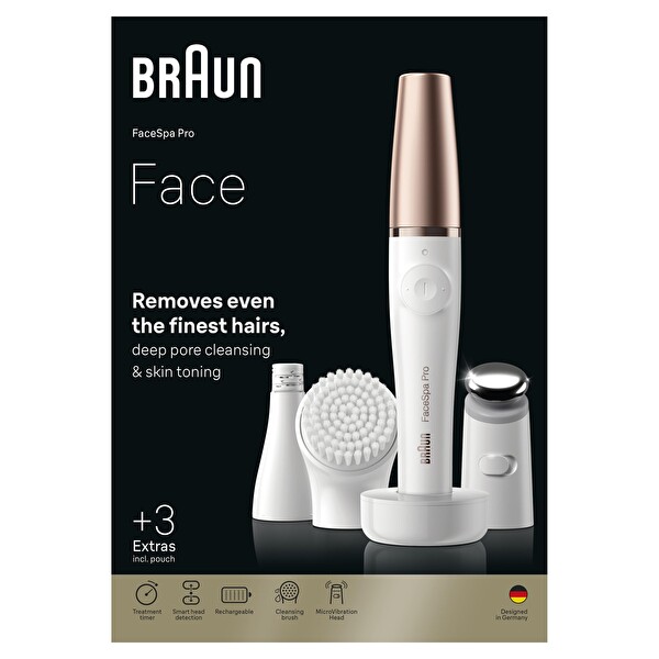 Braun FaceSpa Pro 911 Yüz Epilatörü ve Yüz Temizleme Cihazı - 3 Başlık