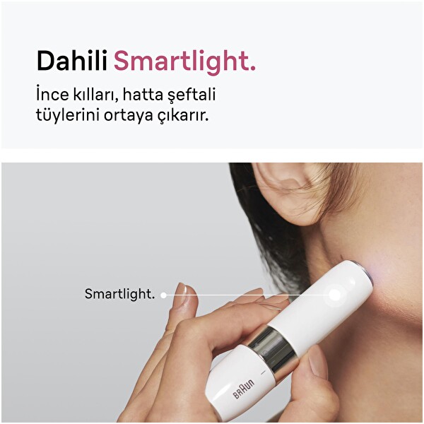 Braun FS1000 Seyahat Boy Kablosuz Kullanım Mini Yüz Tüy Alma Makinesi Pil Ve Temizleme Fırçası