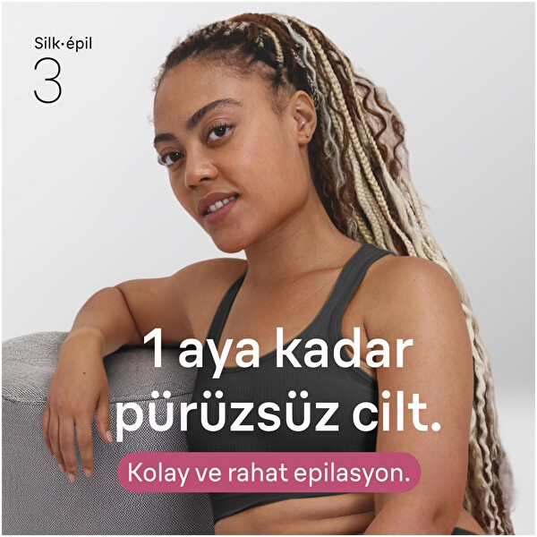 Braun Silk·épil 3 Kalıcı Pürüzsüz Kablolu Epilatör Cilt 3-202