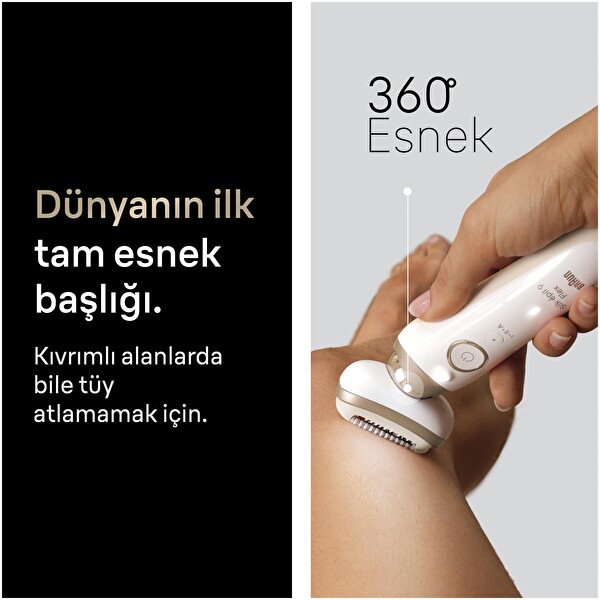 Braun Silk·épil 9 Flex Epilatör Islak ve Kuru Kalıcı Pürüzsüz Cilt 9-071 3D