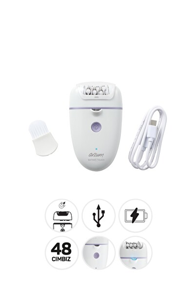 Arzum AR5173 Sateen Touch Şarjlı Epilasyon Cihazı Beyaz