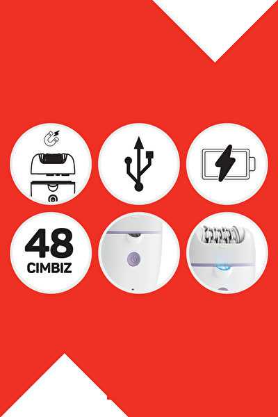 Arzum AR5173 Sateen Touch Şarjlı Epilasyon Cihazı Beyaz