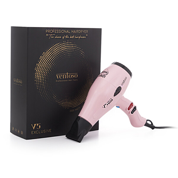 Ventoso V5 Exclusive 2500 W İyonik Pinky Profesyonel Fön Makinesi