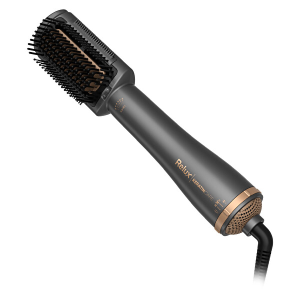 Relux AS8500B Keratin Care Gri İyonik Üflemeli Şekillendirici Tarak