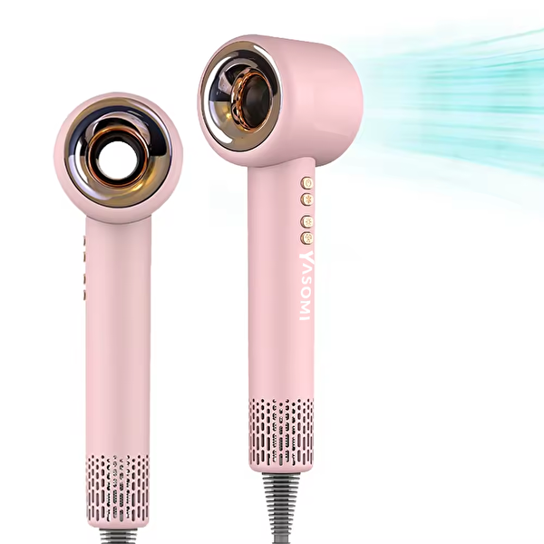 Yasomi X13 5 in 1 Uyumlu Duvar Aparatlı Profesyonel Iyonik Pembe Saç Kurutma ve Fön Makinesi