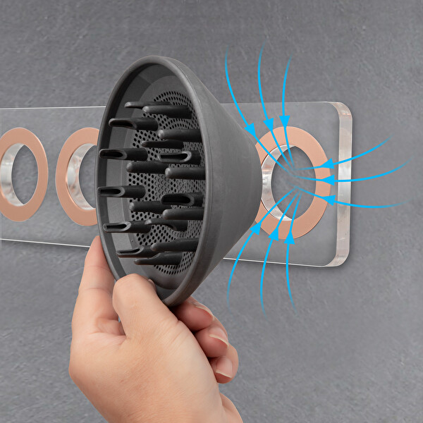 Yasomi X13 5 in 1 Uyumlu Duvar Aparatlı Profesyonel Iyonik Pembe Saç Kurutma ve Fön Makinesi