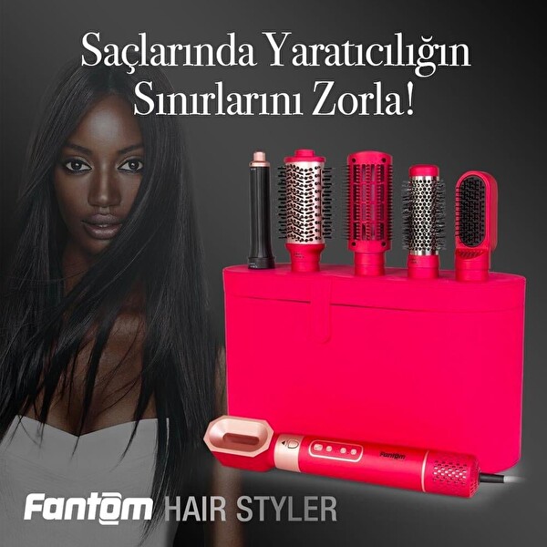 Fantom Hair Styler SK 1600 Nar Çiçeği Kırmızı Saç Şekillendirici
