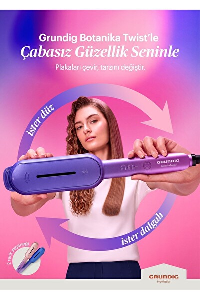 Grundig HS 8330 Botanika Twist 2'si 1 Arada Saç Düzleştirici ve Wag Maşası