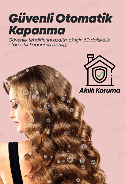 Sheland Pro 2'si 1 Arada Seramik Otomatik Saç Maşası ve Saç Düzleştirici