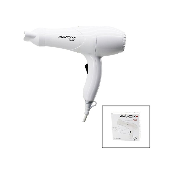 Awox Alize Beyaz Saç Kurutma - Fön Makinesi + Dar Şekillendirici Başlık 2 Kademe Isı Ayarı 1200W (4767)