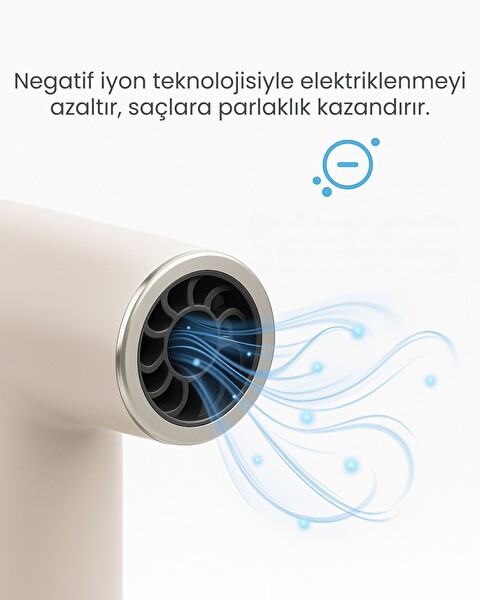 Mieco Aria 8'i 1 Arada İyon Özellikli Saç Kurutma Ve Şekillendirme Seti Şampanya