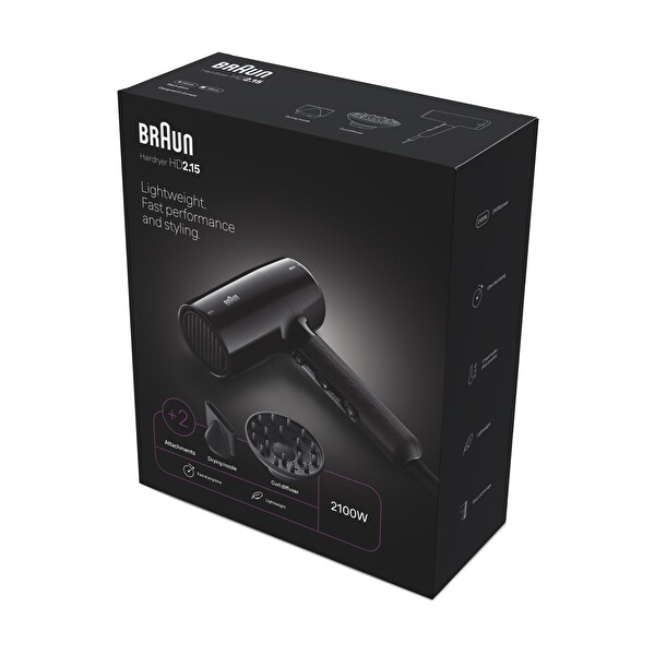 Braun BRHD215E HD2.15 Difüzörlü Saç Kurutma Makinesi 2 Başlık 2100W