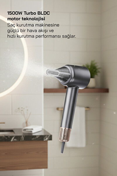 Sinbo SHD-1737 BLDC Saç Kurutma Makinesi - Koyu Gri