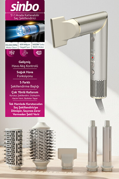 Sinbo SHD-1721 Saç Şekillendirme Cihazı - Şampanya