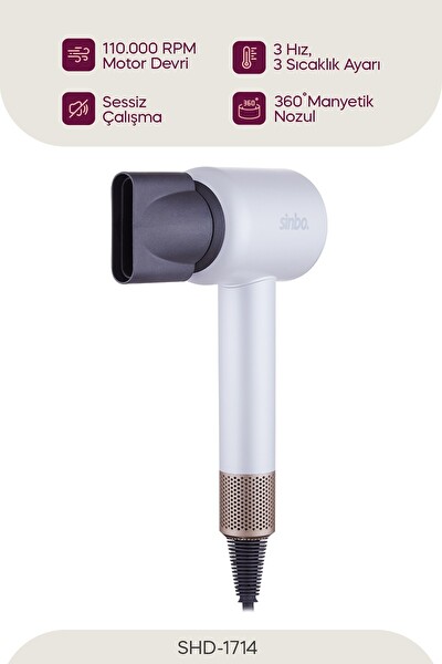 Sinbo SHD-1714 BLDC Saç Kurutma Makinesi - Beyaz