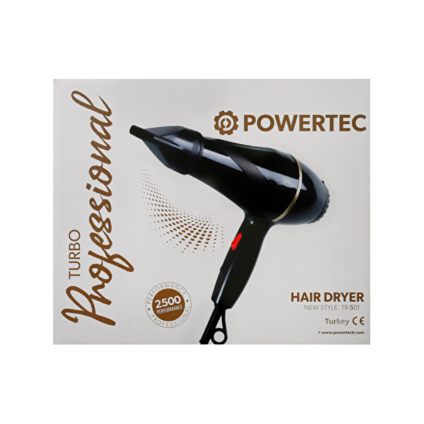 Powertec TR-501 Vigo Başlıklı 2500 W Profesyonel Fön Saç Kurutma Makinesi - Mavi