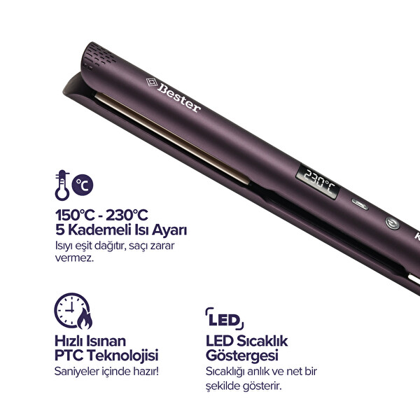 Bester S6200 Keratin Therapy Profesyonel Saç Düzleştirici