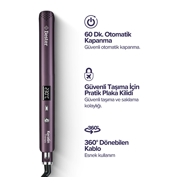 Bester S6200 Keratin Therapy Profesyonel Saç Düzleştirici