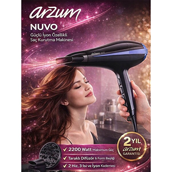 Arzum AR5094 Nuvo 2200 W Saç Kurutma Makinesi