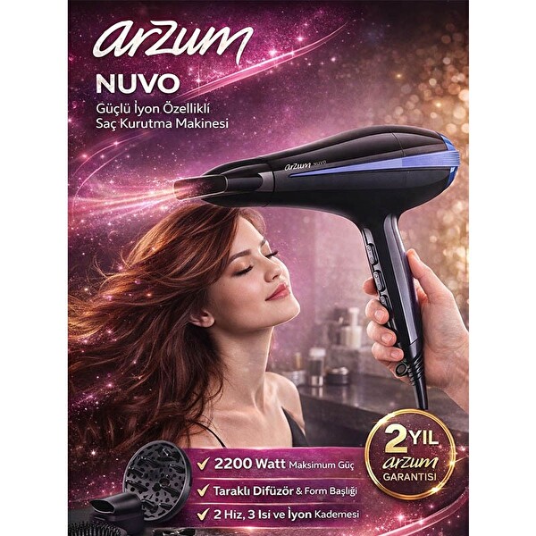 Arzum AR5094 Nuvo 2200 W Saç Kurutma Makinesi
