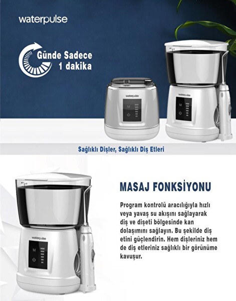 Waterpulse WP-V700PLUS-W Profesyonel Masajlı 1000 ML Diş/Protez Bakım Ve Ağız Duşu