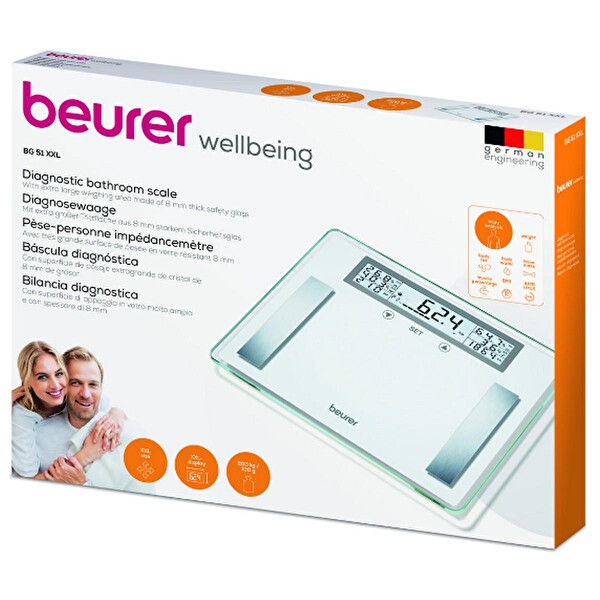 Beurer BG 51 XXL 200 KG Kapasiteli Cam Baskül