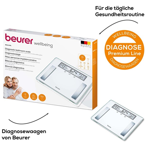 Beurer BG 51 XXL 200 KG Kapasiteli Cam Baskül