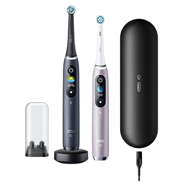 Oral-B iO 9 Şarjlı 2'li Siyah-Pembe Diş Fırçası Seti