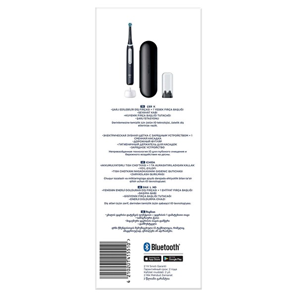 Oral-B iO 4 Mat Siyah Şarjlı Diş Fırçası