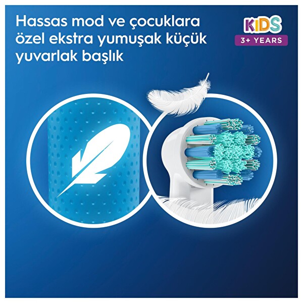 Oral-B D100 Vitality Frozen Özel Seri Çocuklar İçin Ekstra Yumuşak Şarj Edilebilir Diş Fırçası + Seyahat Kabı