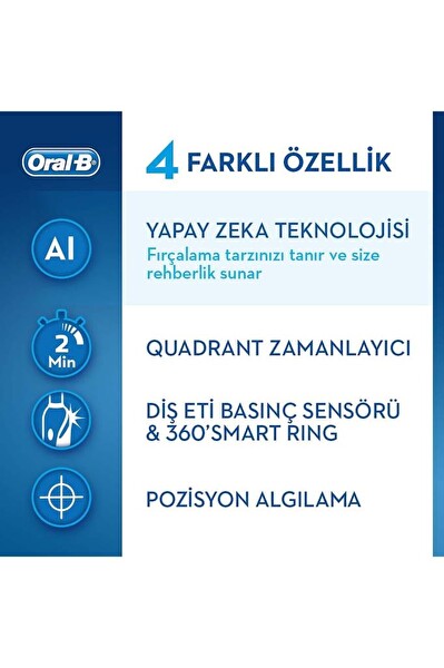 Oral-B 456432 Genius X Ai Art Of Brushing Rose Gold Şarj Edilebilir Diş Fırçası ve Seyahat Kabı