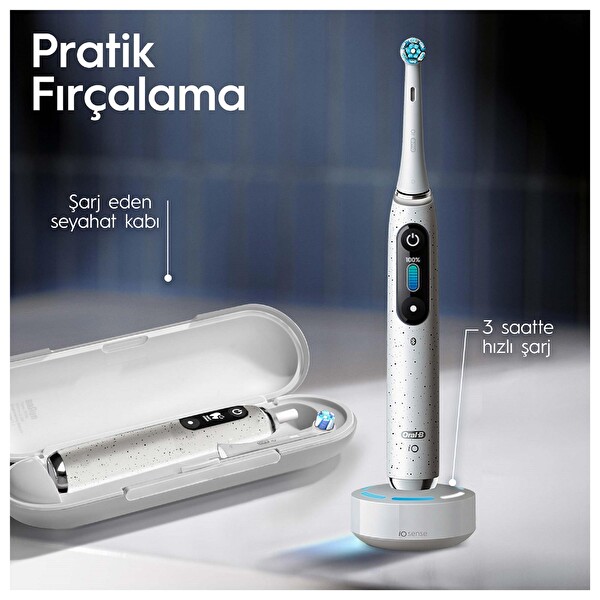 Oral-B IO 10 Stardust Beyaz Şarjlı Diş Fırçası