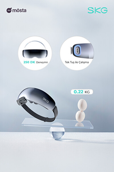 SKG E7-EN Taşınabilir Akıllı Göz Masaj Aleti Geleneksel Shiatsu Altıncı Çakra Aktivasyonu Şakak-Göz Çevresi