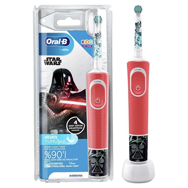 Oral-B Oral-B D100 Kids Star Wars Kırmızı Şarjlı Diş Fırçası