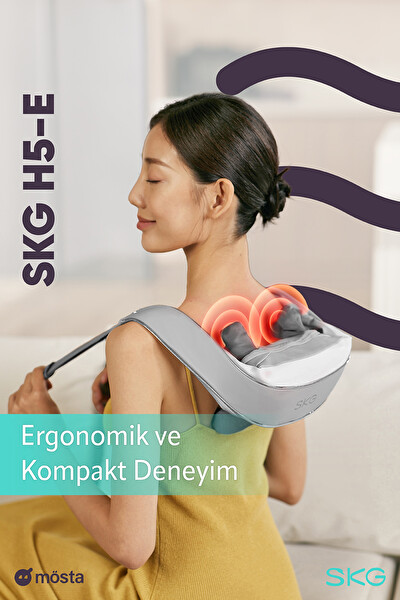 SKG H5 Taşınabilir Omuz ve Boyun Masaj Aleti - 6D Shiatsu Masaj Terapisi - Termoterapi-Isıtmalı